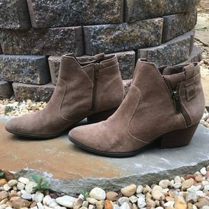 Brown Suede Booties